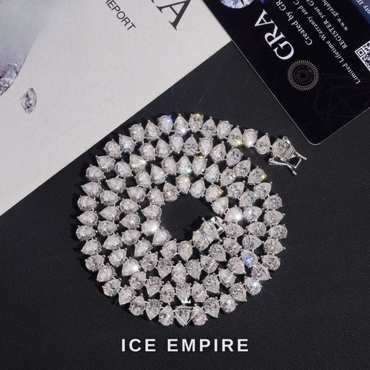Iced Out Rose Gold Plated Moissanite Cuban Chain