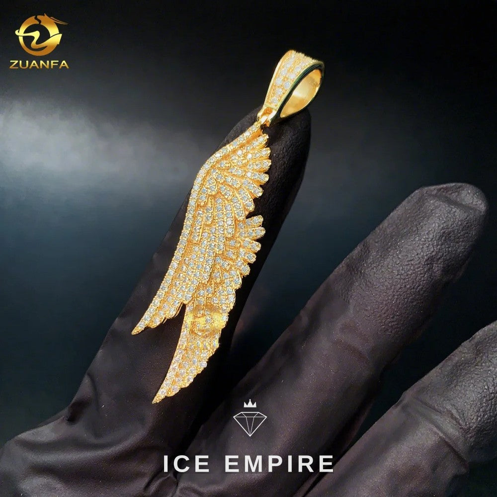 Iced Out Rose Gold Plated Moissanite Pendant