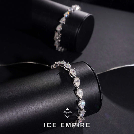 Iced Out 925 Silver Moissanite Tennis Bracelet