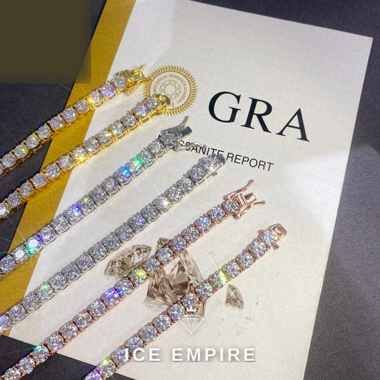 Iced Out Cross Rose Gold Moissanite Cuban Chain