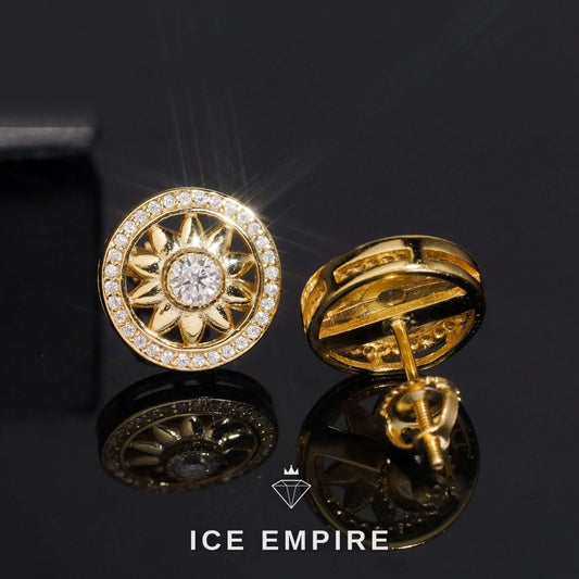 Iced Out 925 Silver Moissanite Stud Earrings