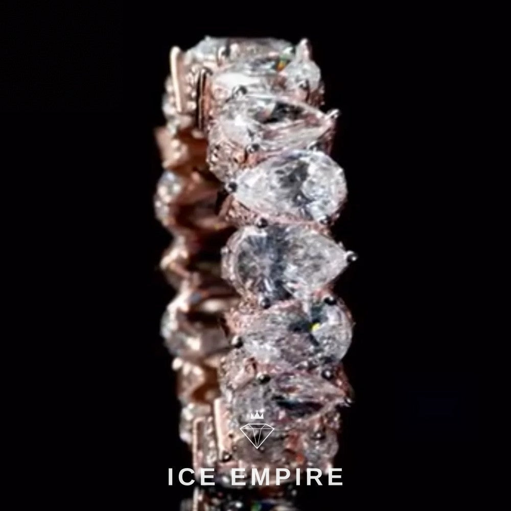 Iced Out 925 Silver Moissanite Ring