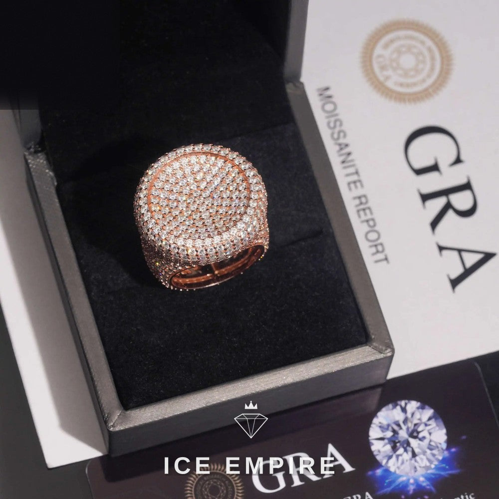 Iced Out Baguette 925 Silver Moissanite Ring