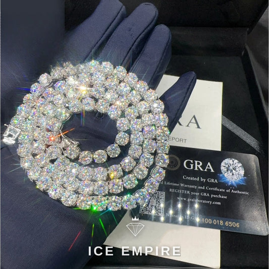 Iced Out Rose Gold Plated Moissanite Cuban Chain