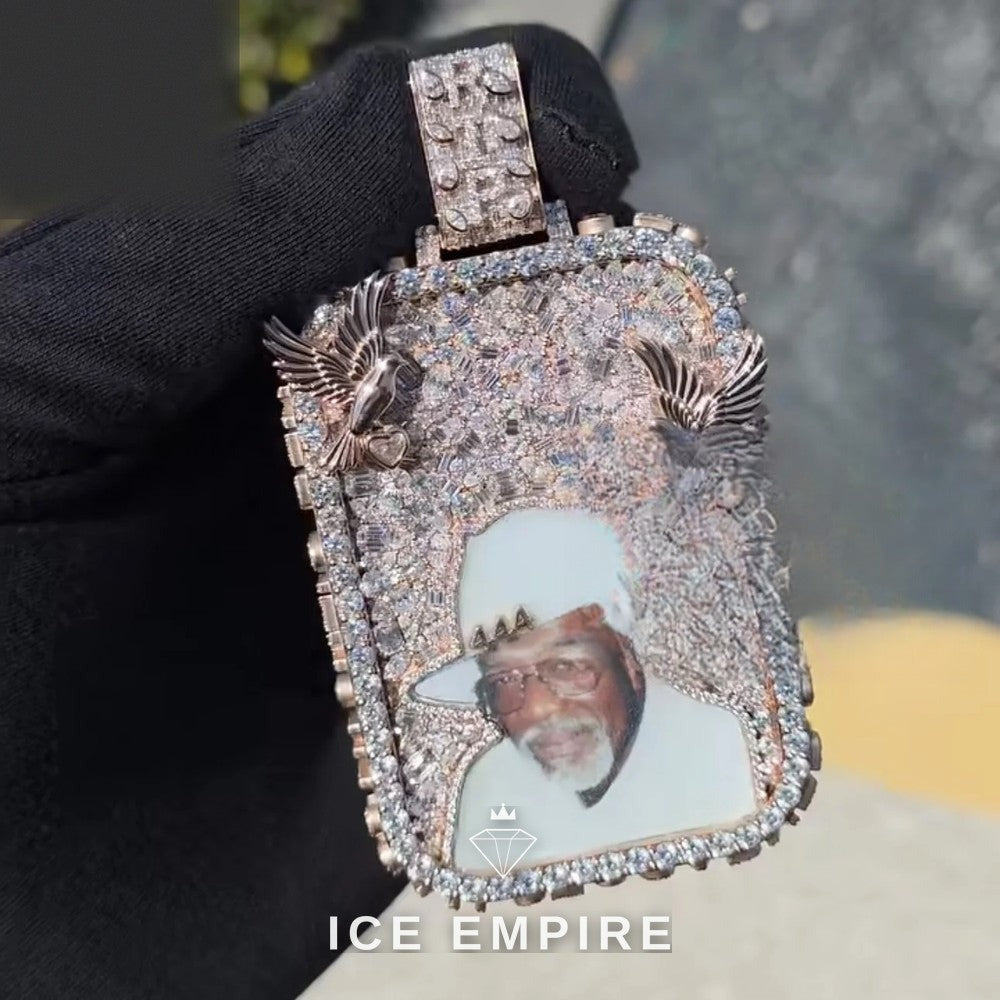 Iced Out 925 Silver Moissanite Pendant