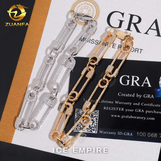 Iced Out 925 Silver Moissanite Bracelet