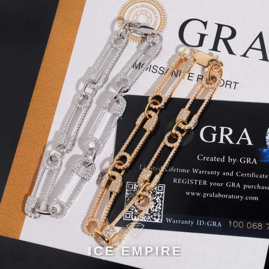 Iced Out 925 Silver Moissanite Bracelet