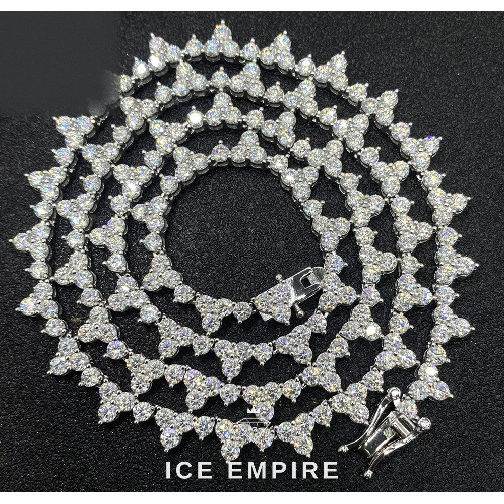 Iced Out Rose Gold Plated Moissanite Cuban Chain