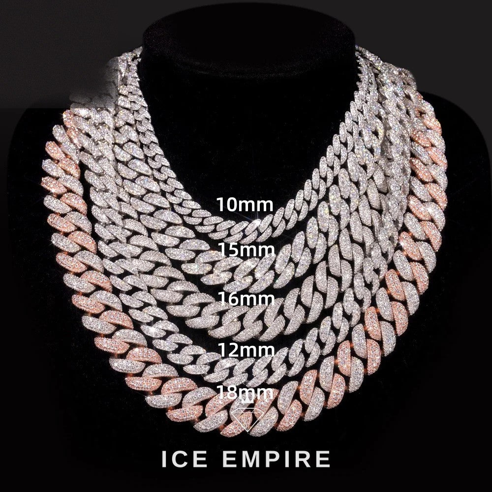 Iced Out Rose Gold Plated Moissanite Cuban Chain