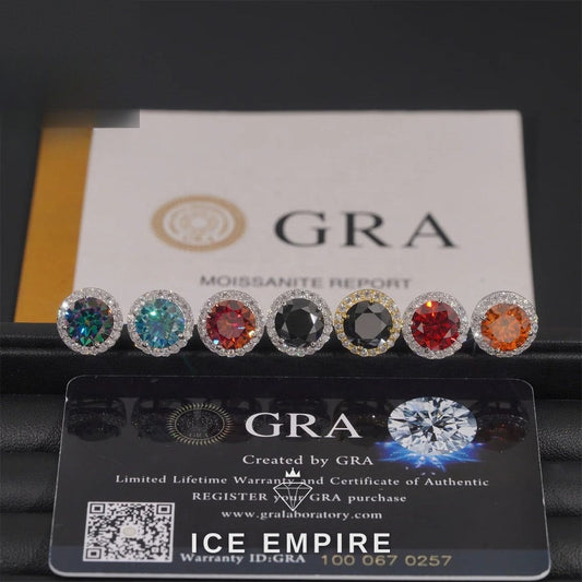 Iced Out 925 Silver Moissanite Earrings
