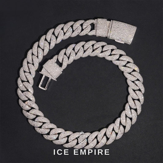 Iced Out Rose Gold Plated Moissanite Cuban Chain