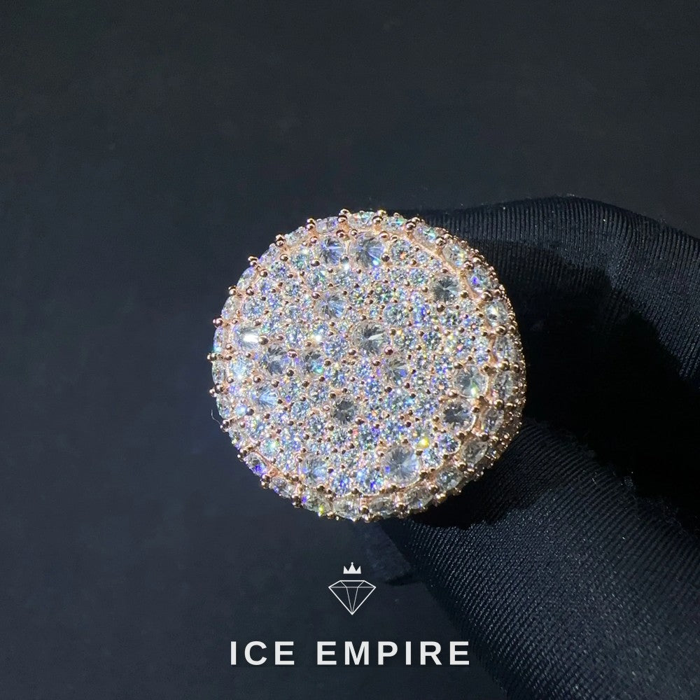 Iced Out 925 Silver Moissanite Ring