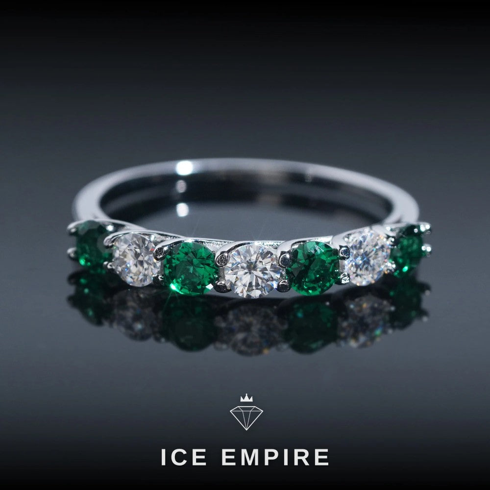 Iced Out 925 Silver Lab Grown Diamond Engagement Ring
