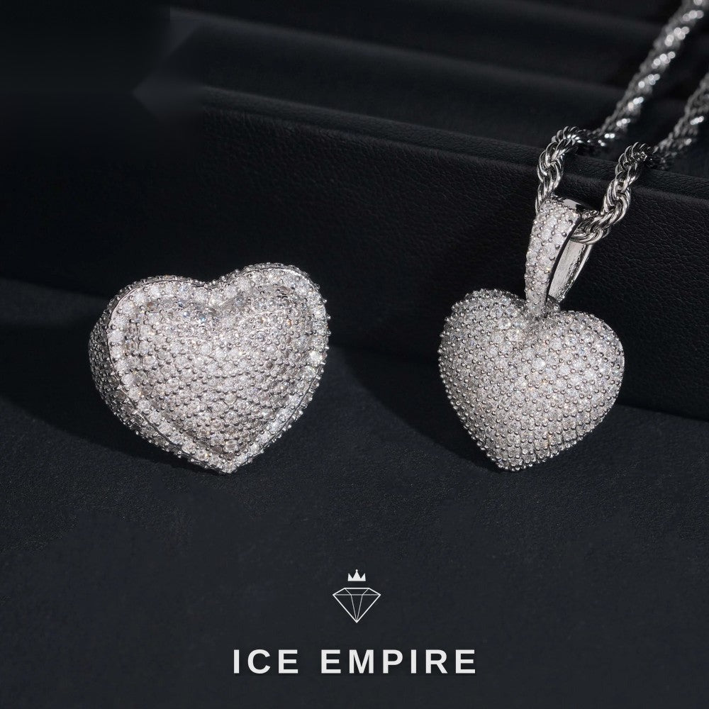 Iced Out Baguette 925 Silver Pendant