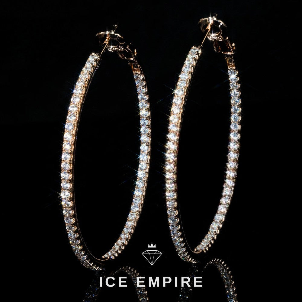 Iced Out 925 Silver Moissanite Earrings