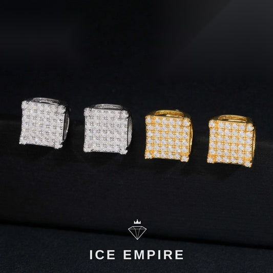 Iced Out Gold Plated Moissanite Earrings