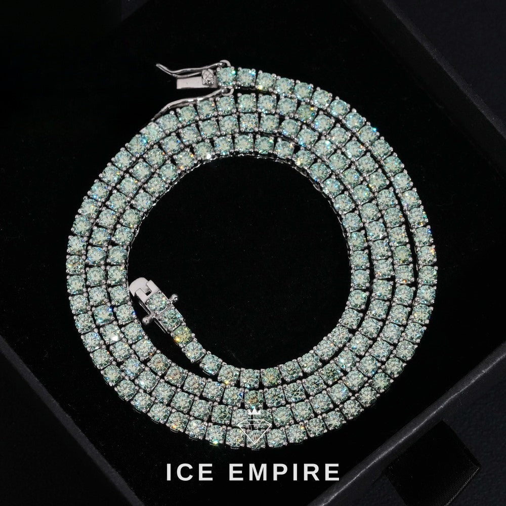 Iced Out Rose Gold Plated Moissanite Cuban Chain