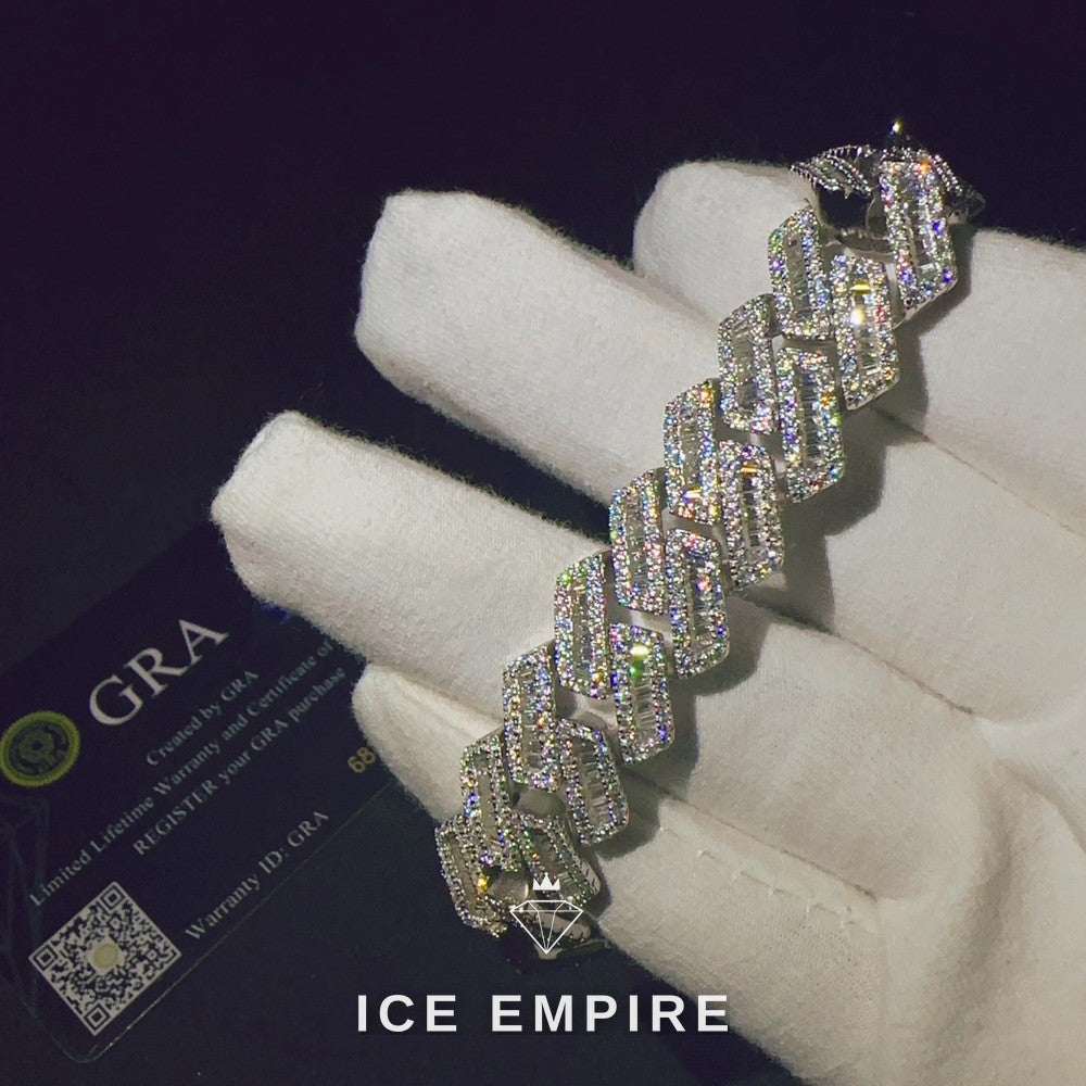Iced Out Rose Gold Plated Moissanite Cuban Chain