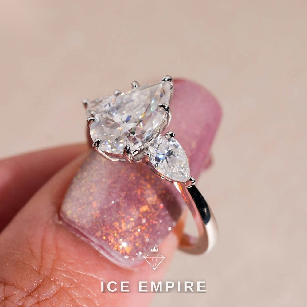Iced Out Gold Plated Moissanite Wedding Band
