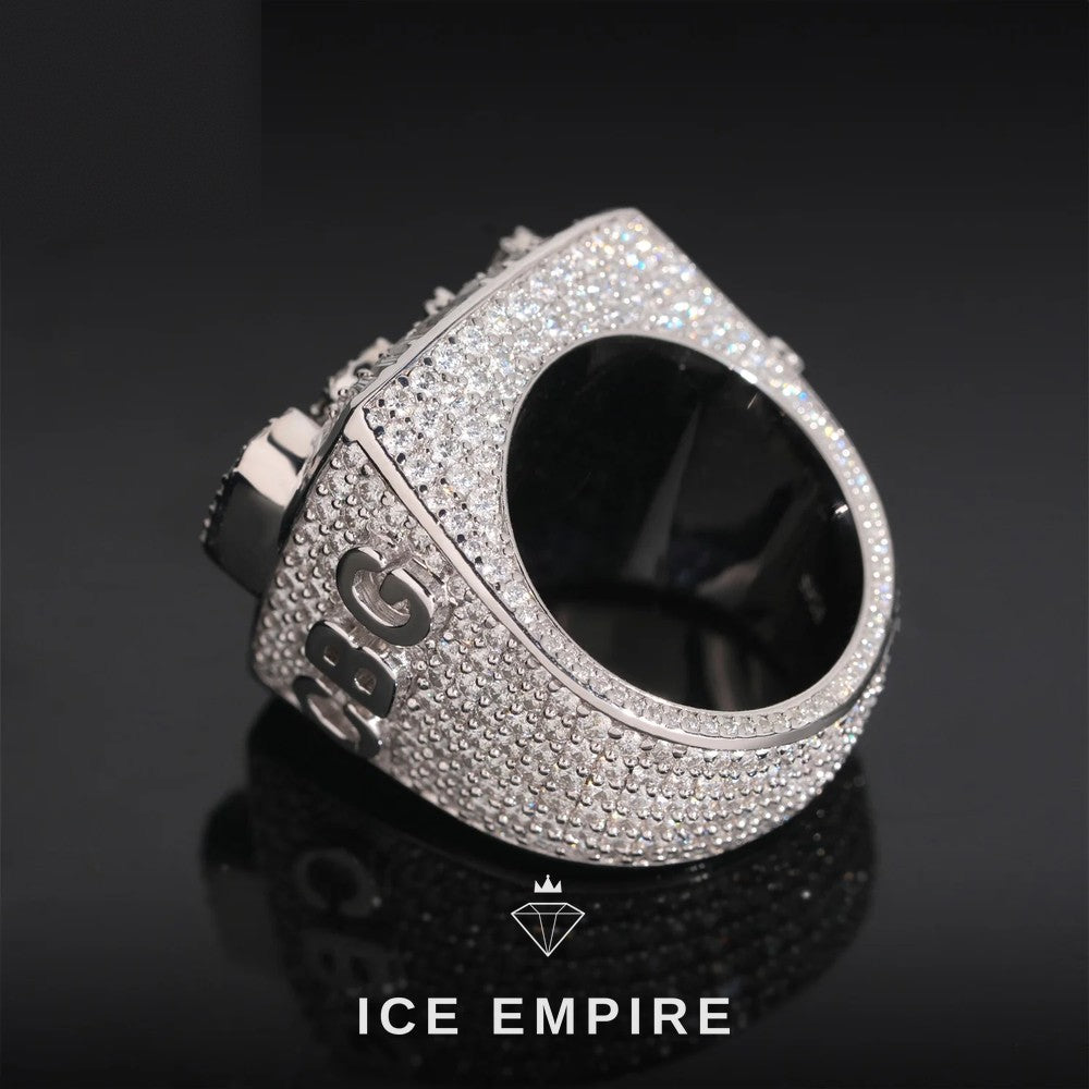 Iced Out Baguette Rose Gold Plated Moissanite Ring