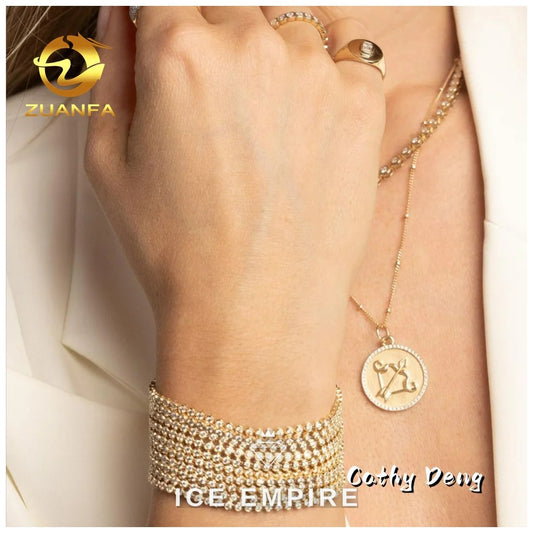Iced Out Rose Gold Plated Moissanite Cuban Chain