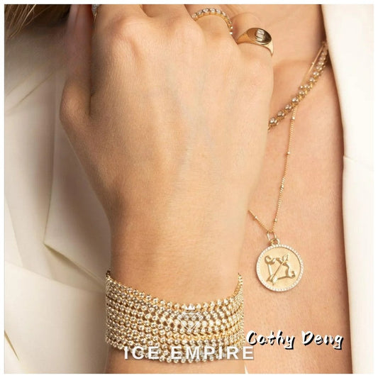 Iced Out Rose Gold Plated Moissanite Cuban Chain