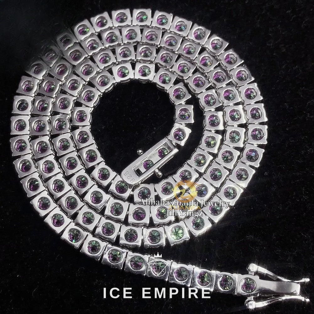 Iced Out Rose Gold Plated Moissanite Cuban Chain