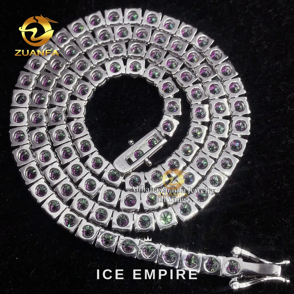 Iced Out Rose Gold Plated Moissanite Cuban Chain