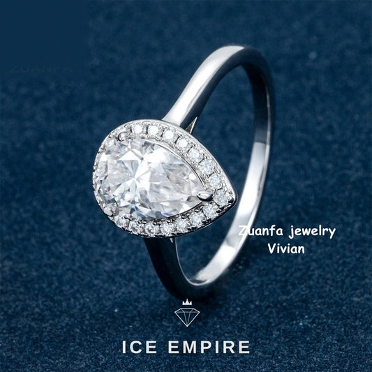 Iced Out Rose Gold Plated Moissanite Wedding Band