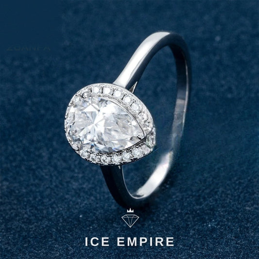 Iced Out Rose Gold Plated Moissanite Wedding Band