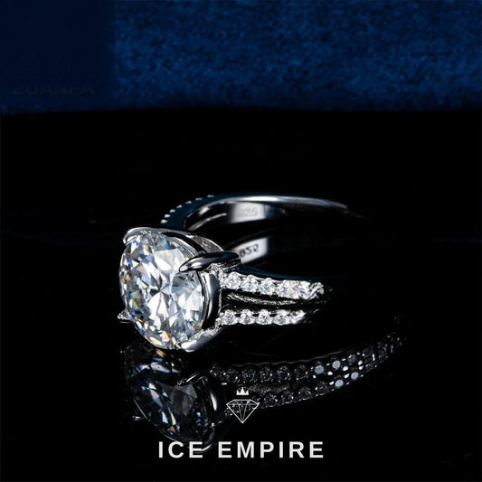 Iced Out 925 Silver Moissanite Ring