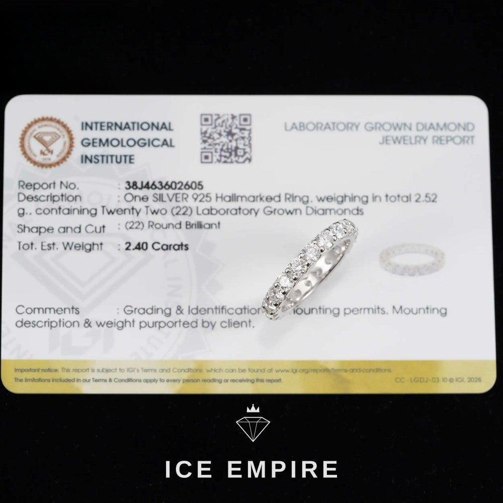 Iced Out 925 Silver Lab Grown Diamond Hoop Earrings