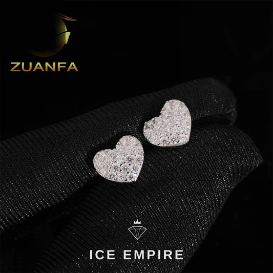Iced Out Cluster 925 Silver Moissanite Earrings