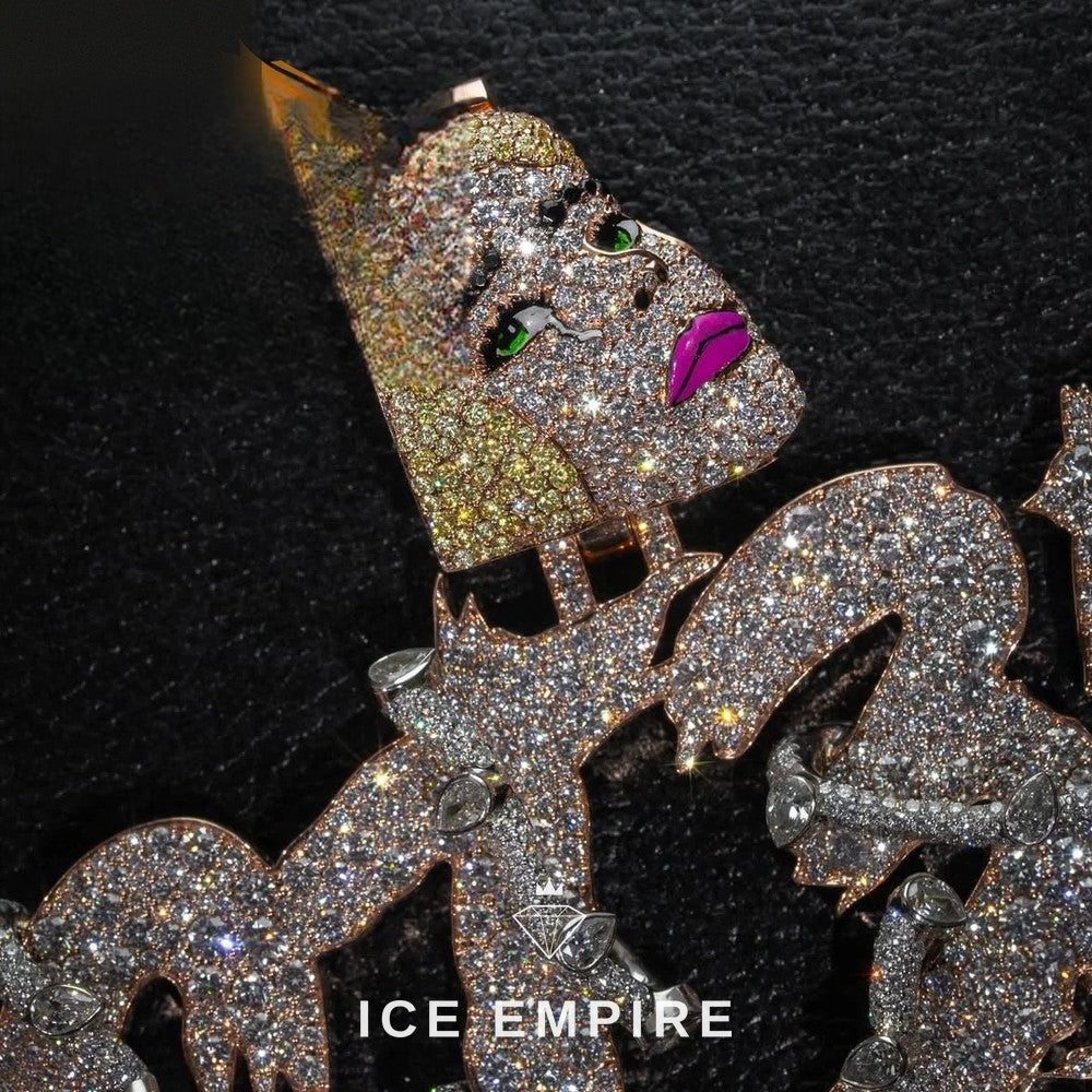 Iced Out Rose Gold Plated Pendant