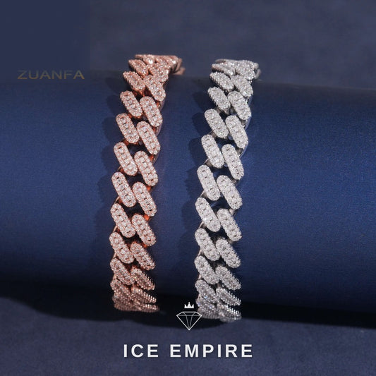 Iced Out Gold Plated Moissanite Cuban Chain