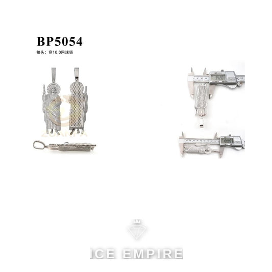 Iced Out Baguette 925 Silver Moissanite Pendant