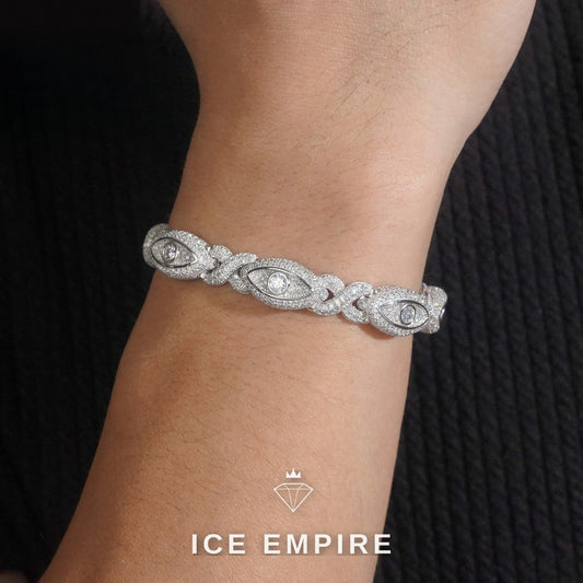 Iced Out 925 Silver Moissanite Cuban Chain