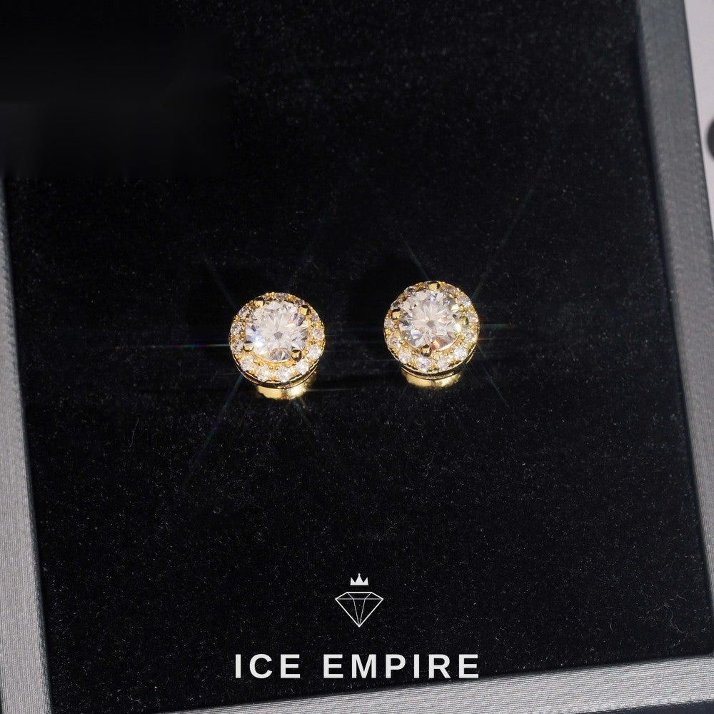 Iced Out 925 Silver Moissanite Earrings