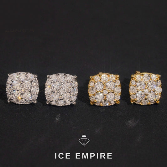 Iced Out Gold Plated Moissanite Earrings