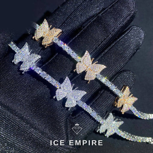 Iced Out 925 Silver Moissanite Tennis Bracelet