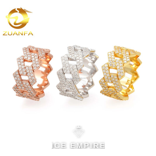 Iced Out Rose Gold Plated Moissanite Cuban Chain