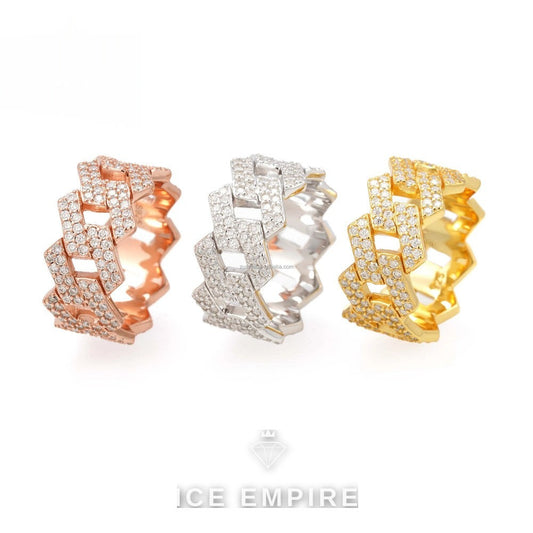 Iced Out Rose Gold Plated Moissanite Cuban Chain