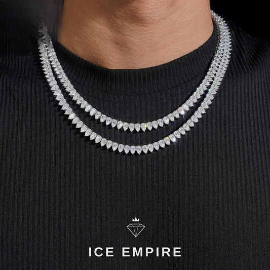 Iced Out 925 Silver Moissanite Tennis Chain