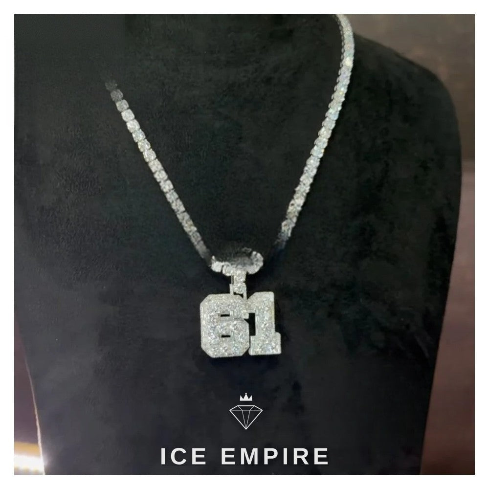 Iced Out Rose Gold Moissanite Pendant