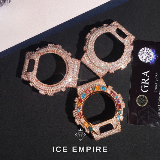 Iced Out Rose Gold Moissanite Watch