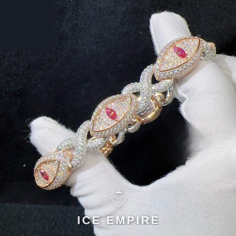 Iced Out 925 Silver Moissanite Cuban Chain