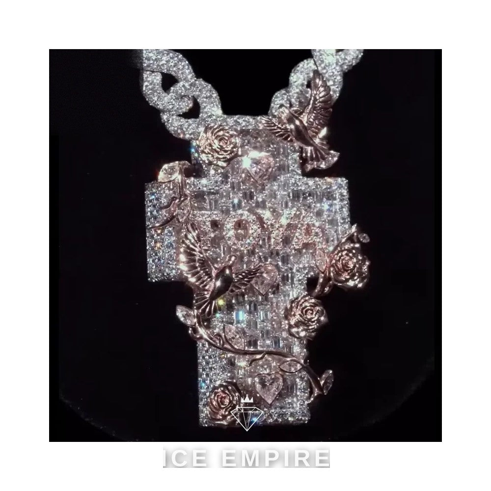 Iced Out 925 Silver Moissanite Pendant
