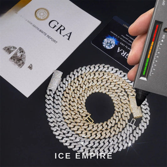 Iced Out Rose Gold Plated Moissanite Cuban Chain