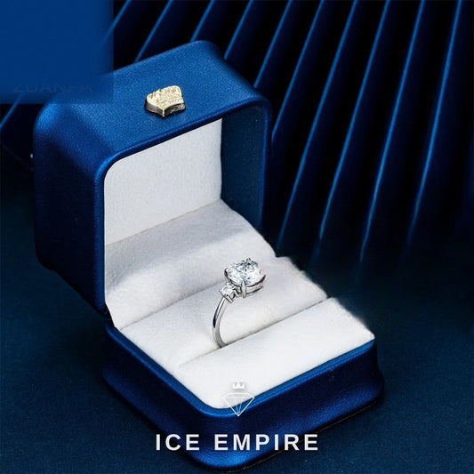 Iced Out 925 Silver Moissanite Ring