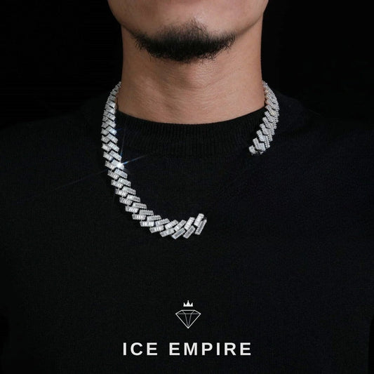 Iced Out Rose Gold Plated Moissanite Cuban Chain